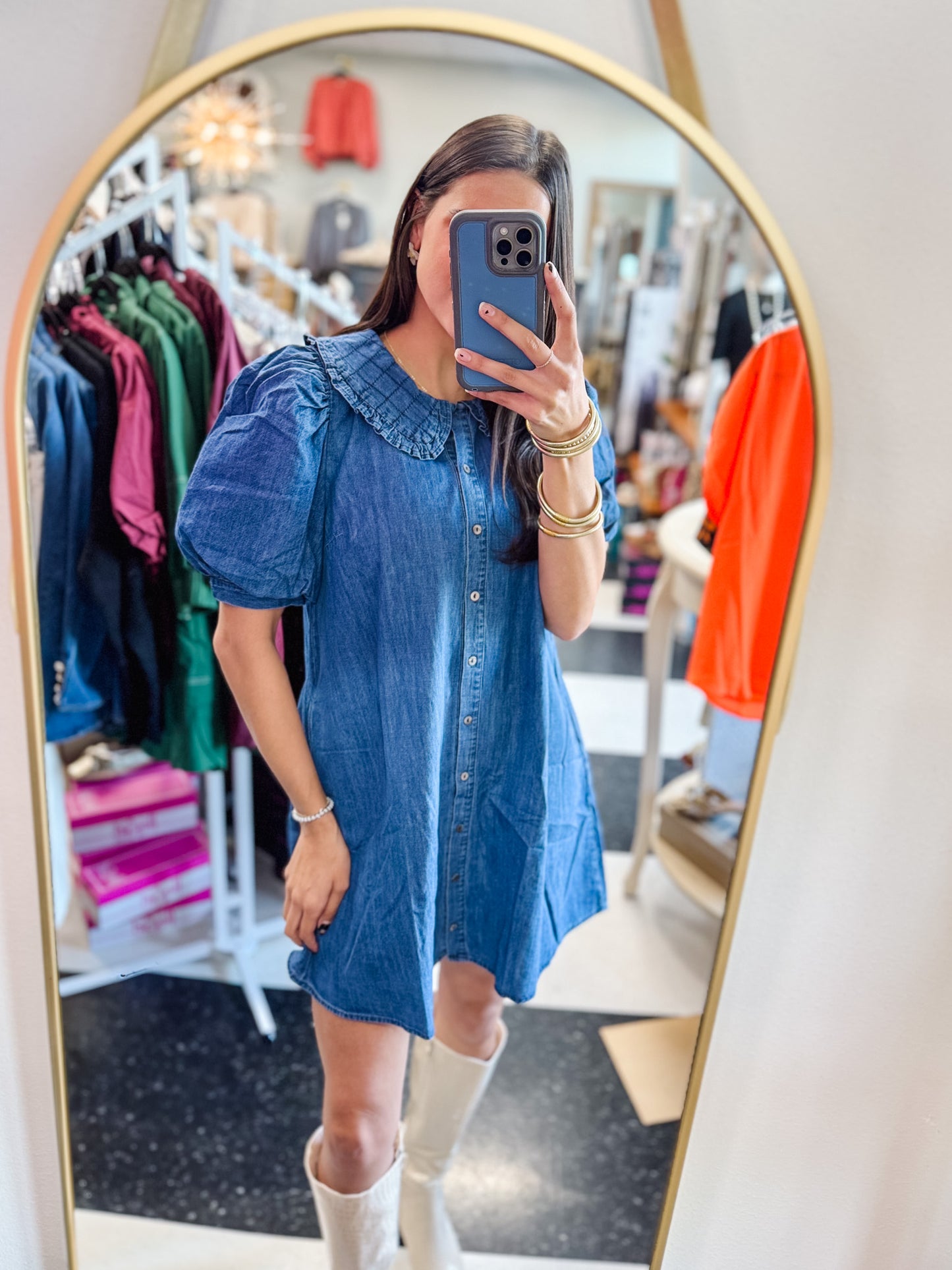 Denim Collared Dress