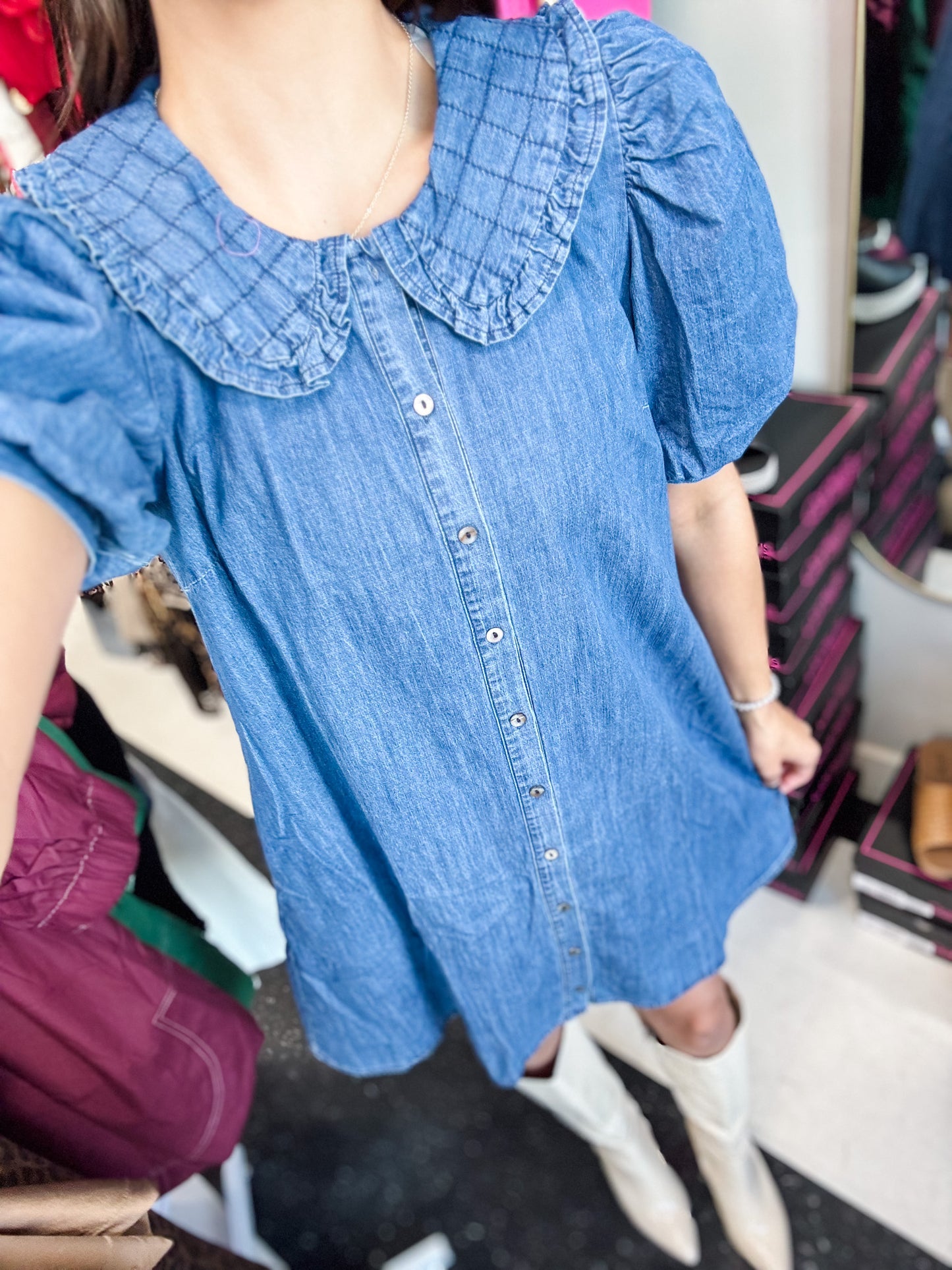 Denim Collared Dress