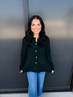 Gold Heart Peplum Sweater