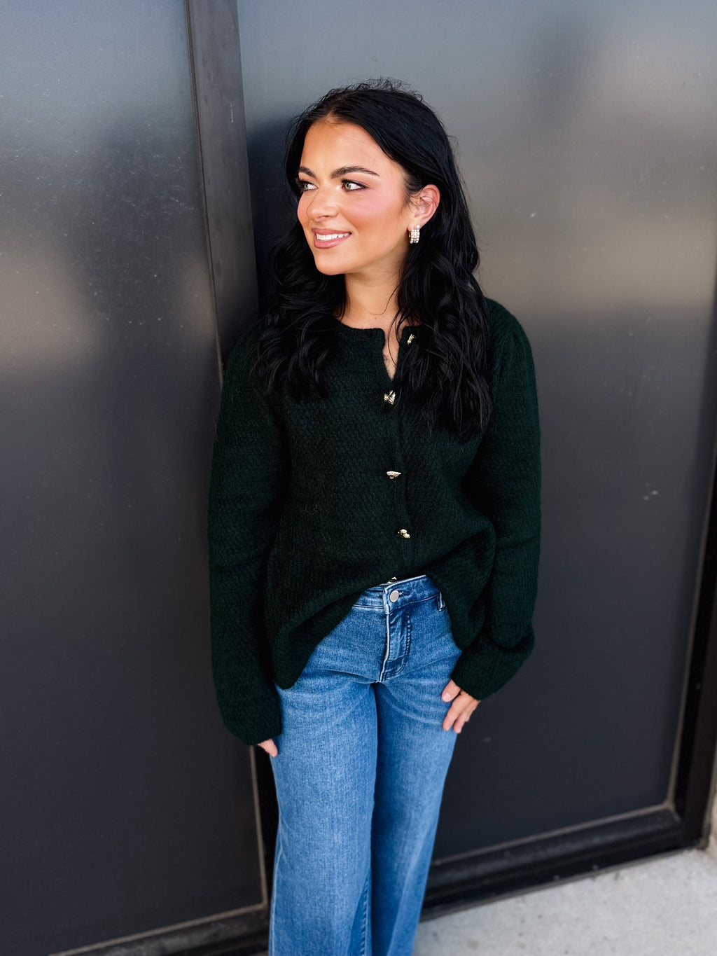 Gold Heart Peplum Sweater