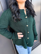 Gold Heart Peplum Sweater