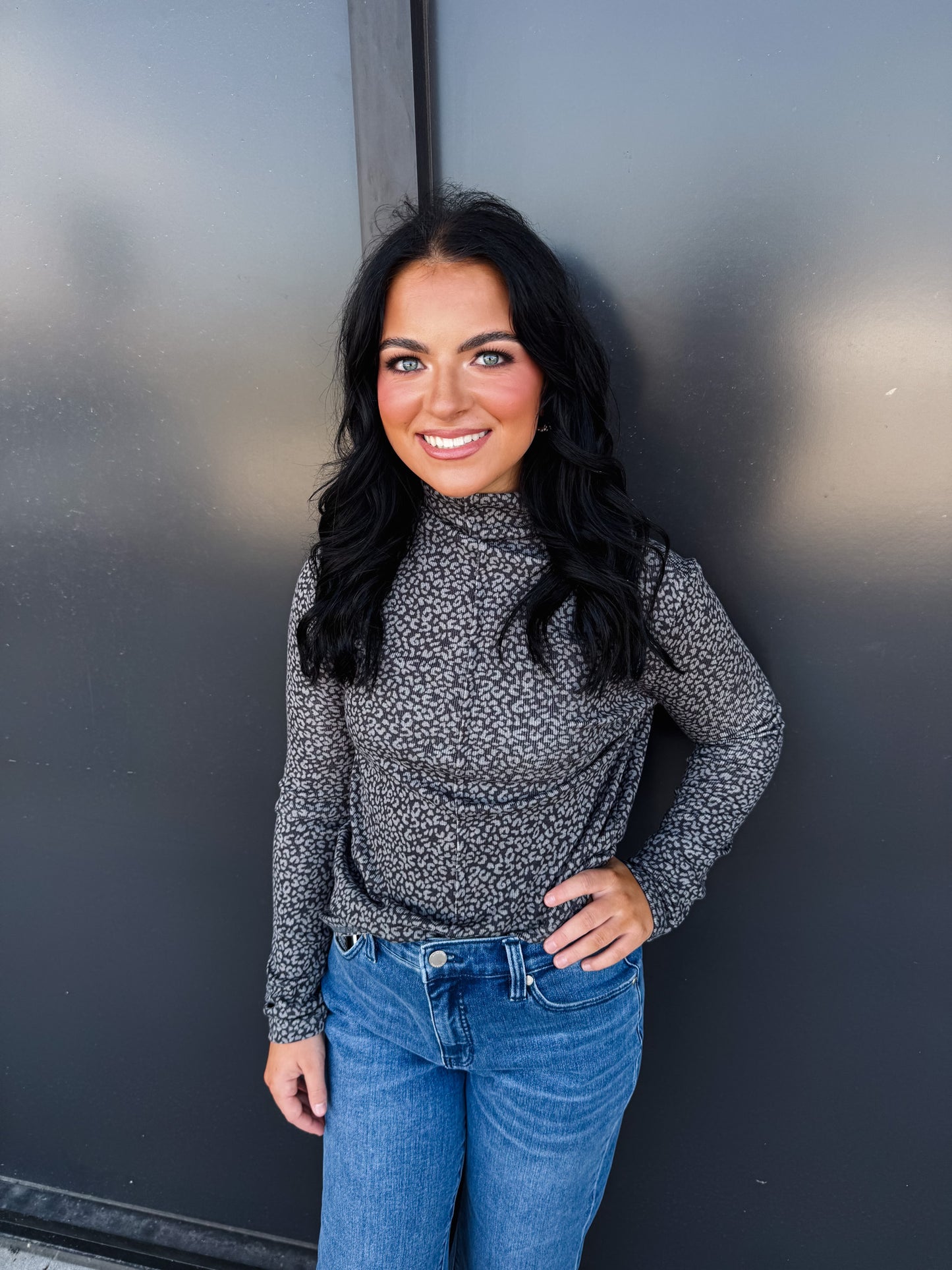 Very J Shining in Leopard Top