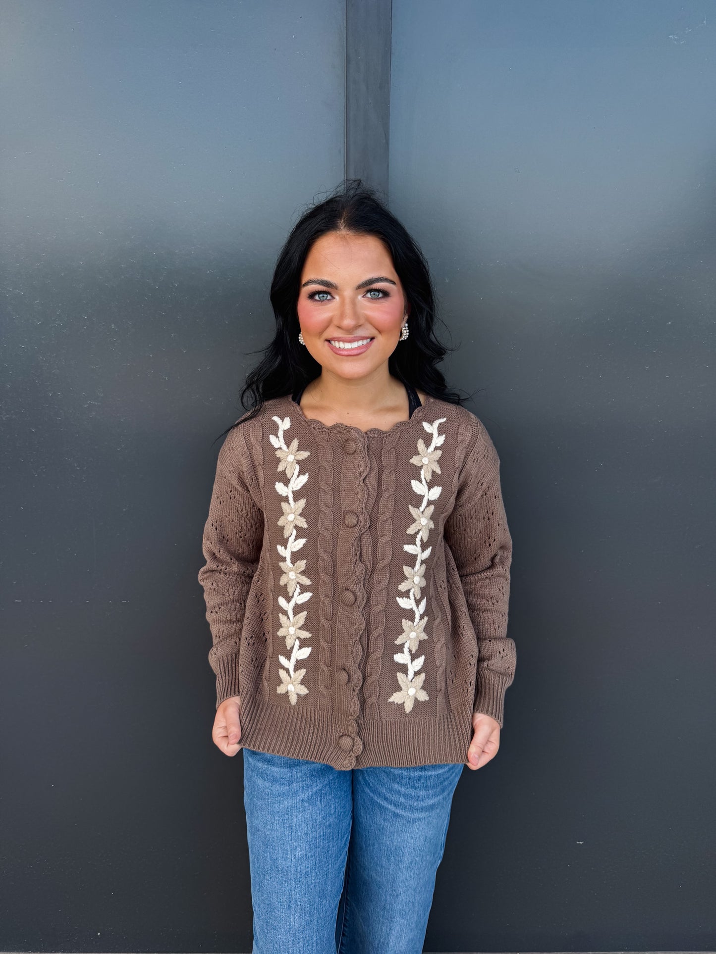 Ruffle Trim Faith Cardigan