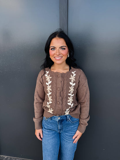 Ruffle Trim Faith Cardigan