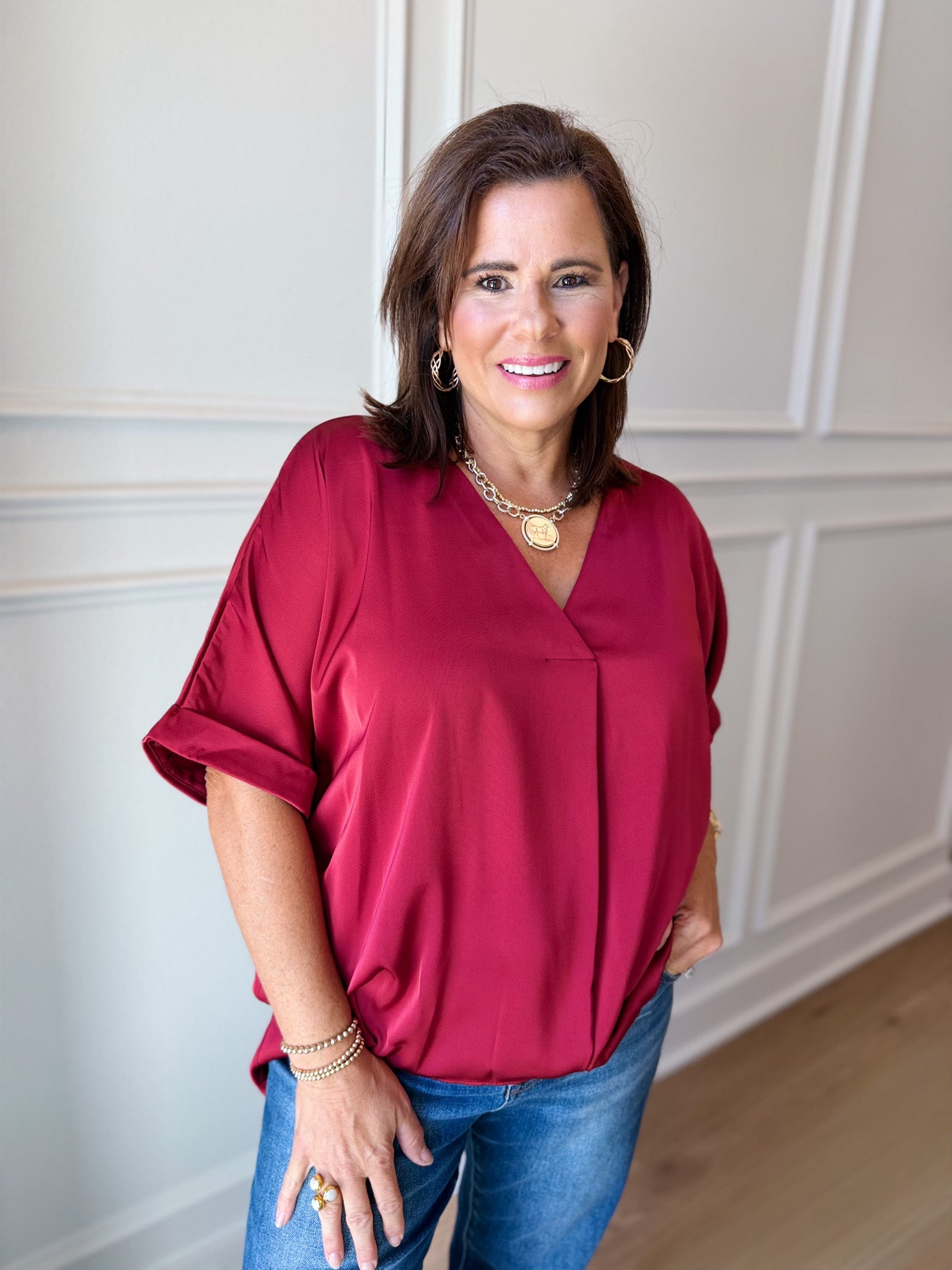The Good Life Satin Blouse