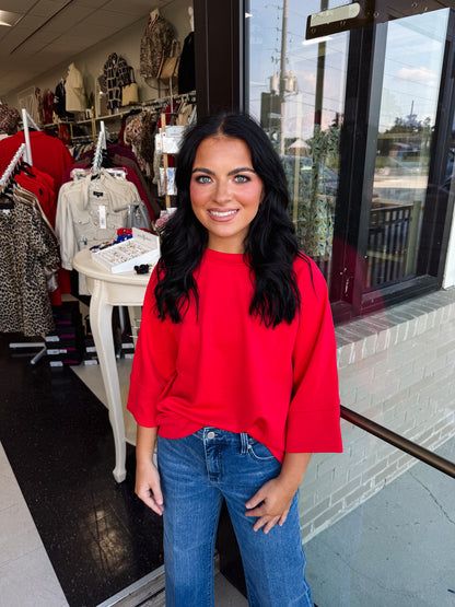 Scuba 3/4 Pullover Top