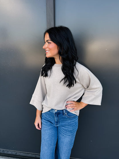 Scuba 3/4 Pullover Top