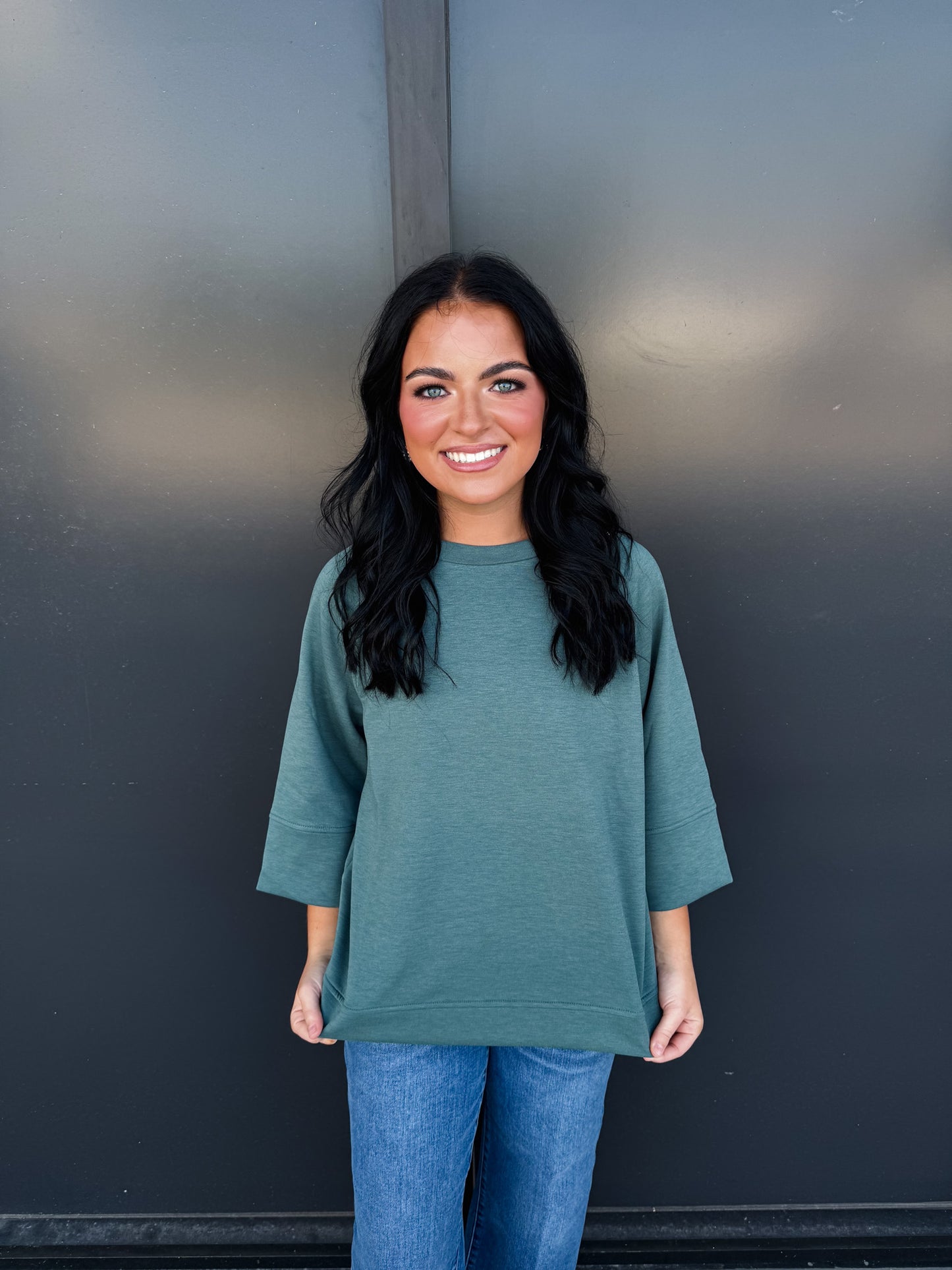 Scuba 3/4 Pullover Top