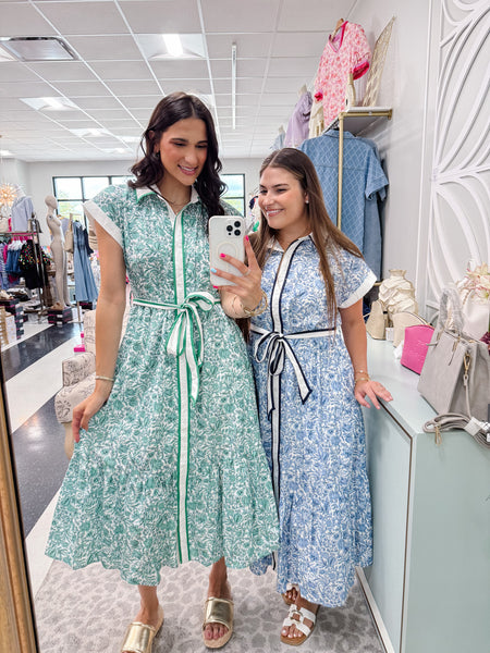 slim fit dress slacks Entro Floral Midi Ruffle Collar Dress main image 1