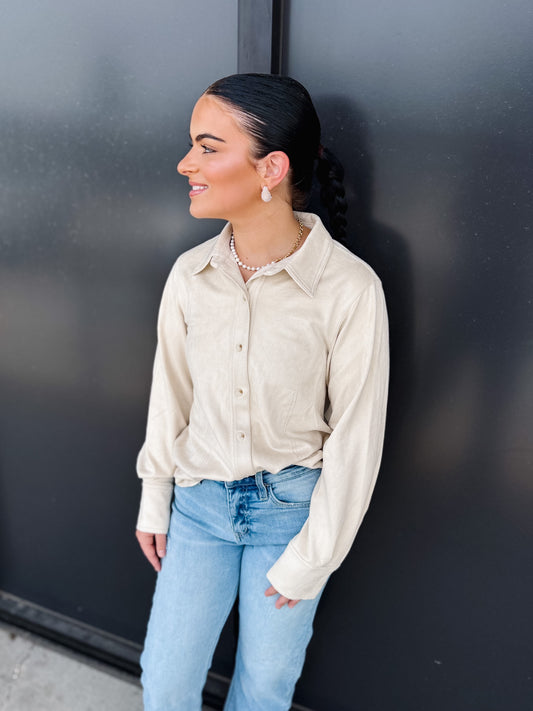 Suede Tone Down Top