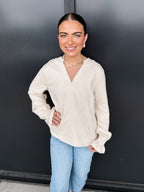 Café Latte Suede Top