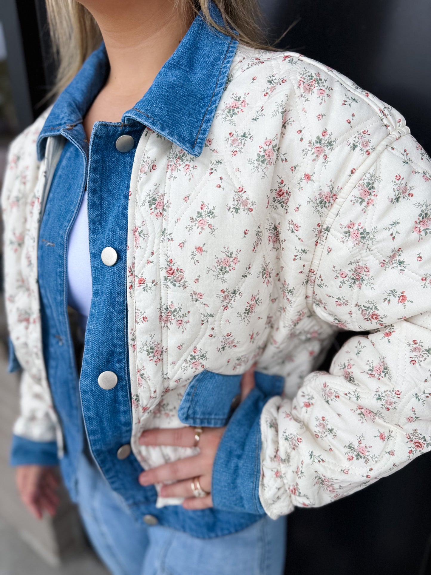 Denim Floral Skies Jacket