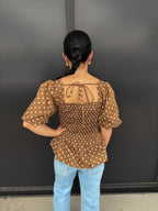 Shelby Polka Dot Smocked Top!