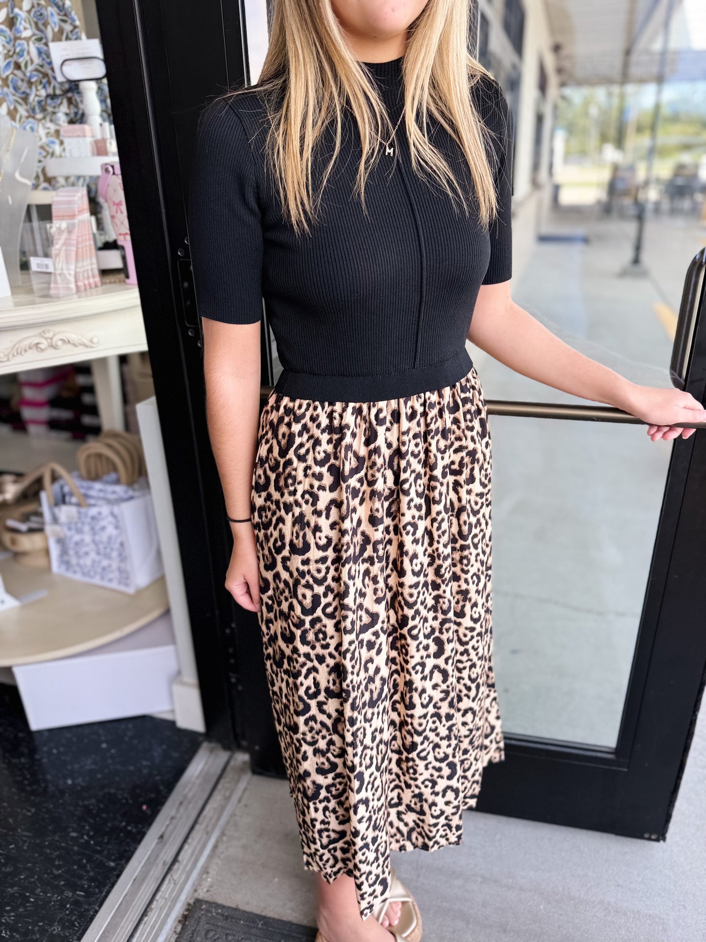 Ivy Knit & Pleat Dress