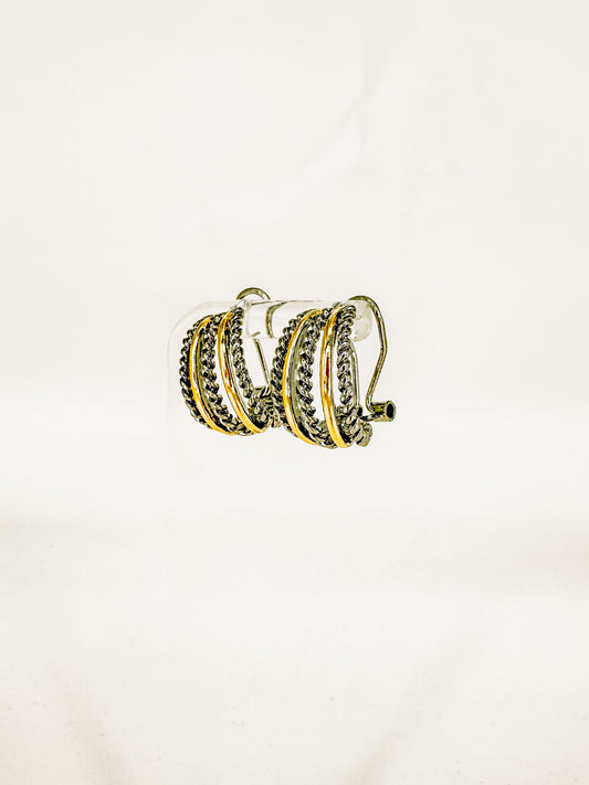 Mixed metal 5 strand hoops
