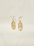 14K Oval bar Mother of Pearl earring!