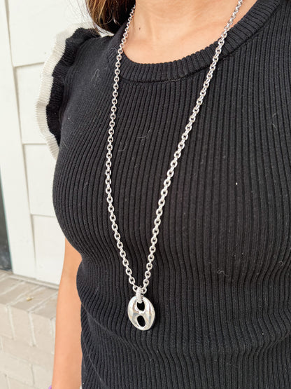 Coffee bean pendant necklace