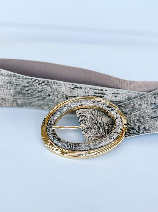 Snake Skin Stretch Belt