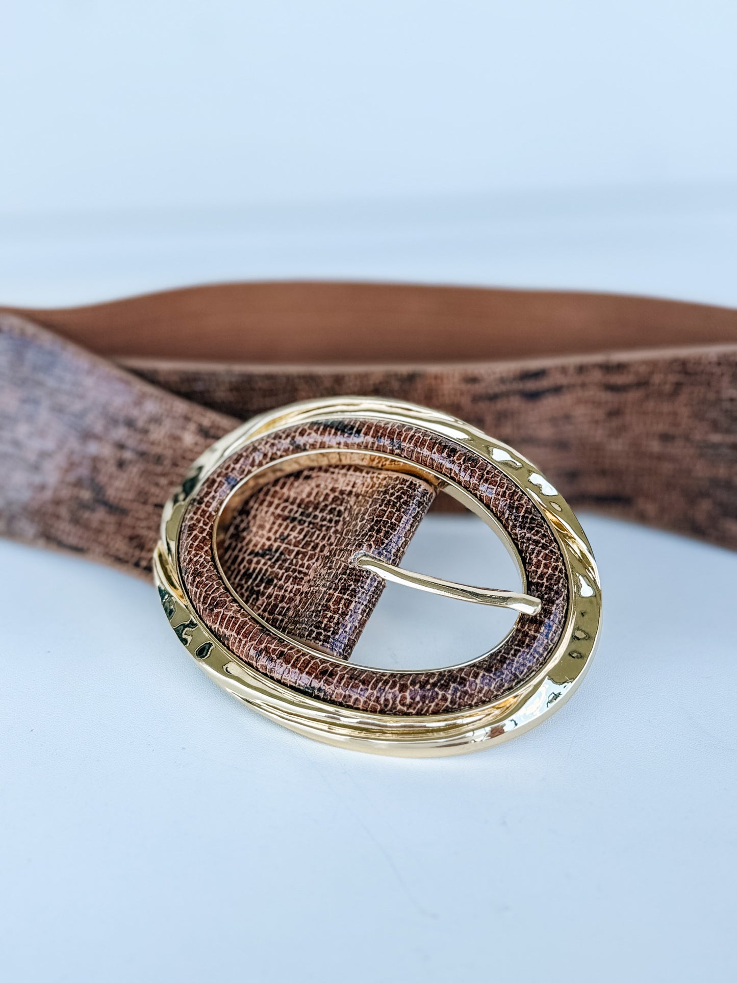 Snake Skin Stretch Belt