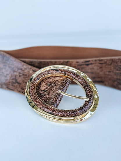 Snake Skin Stretch Belt