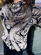 Seraphina Sheer Velvet Burnout Top!