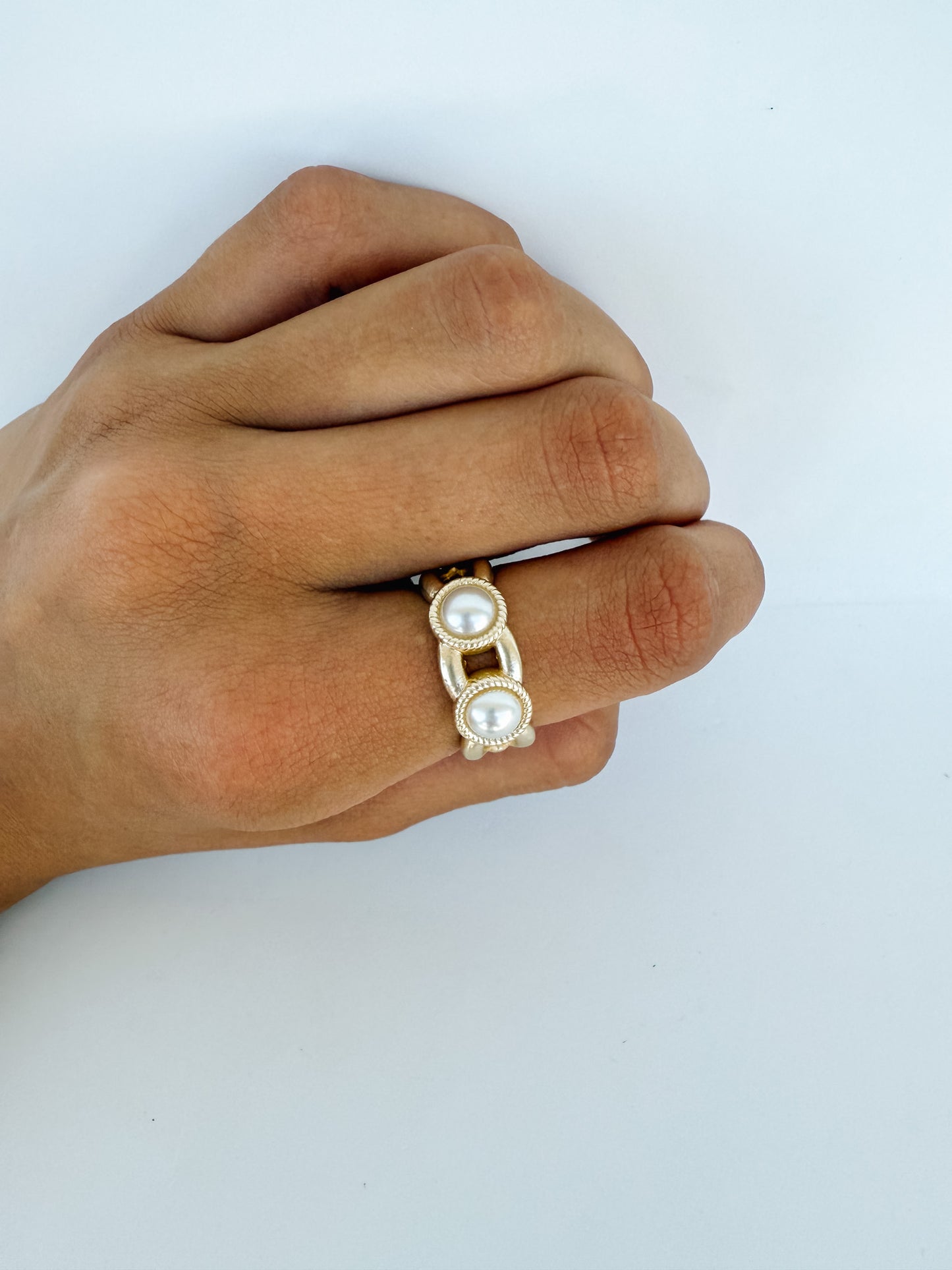 2 Pearl/gold ring