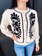 The Embroidered Grace Cardigan