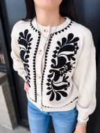 The Embroidered Grace Cardigan