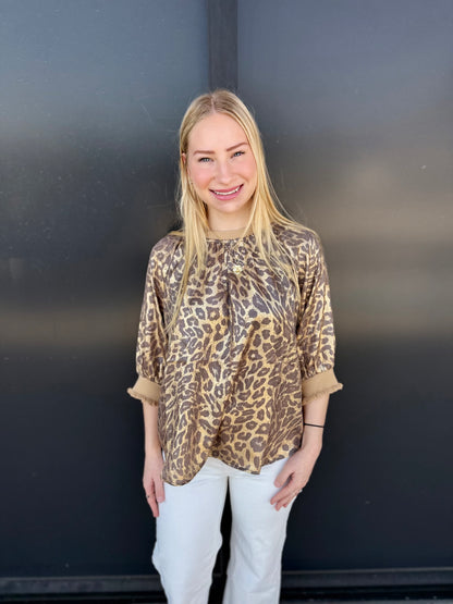 Shimmering Leopard Top