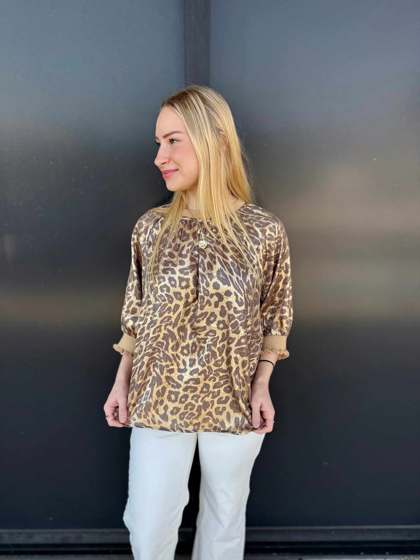 Shimmering Leopard Top