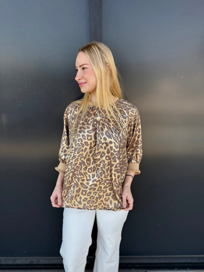 Shimmering Leopard Top