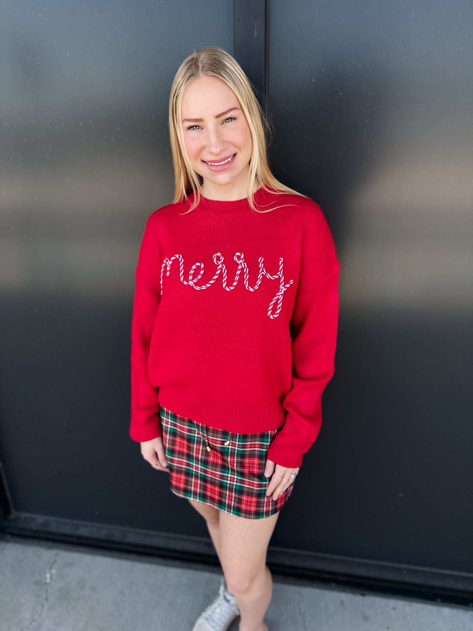 Candy Cane Cheer Sweater