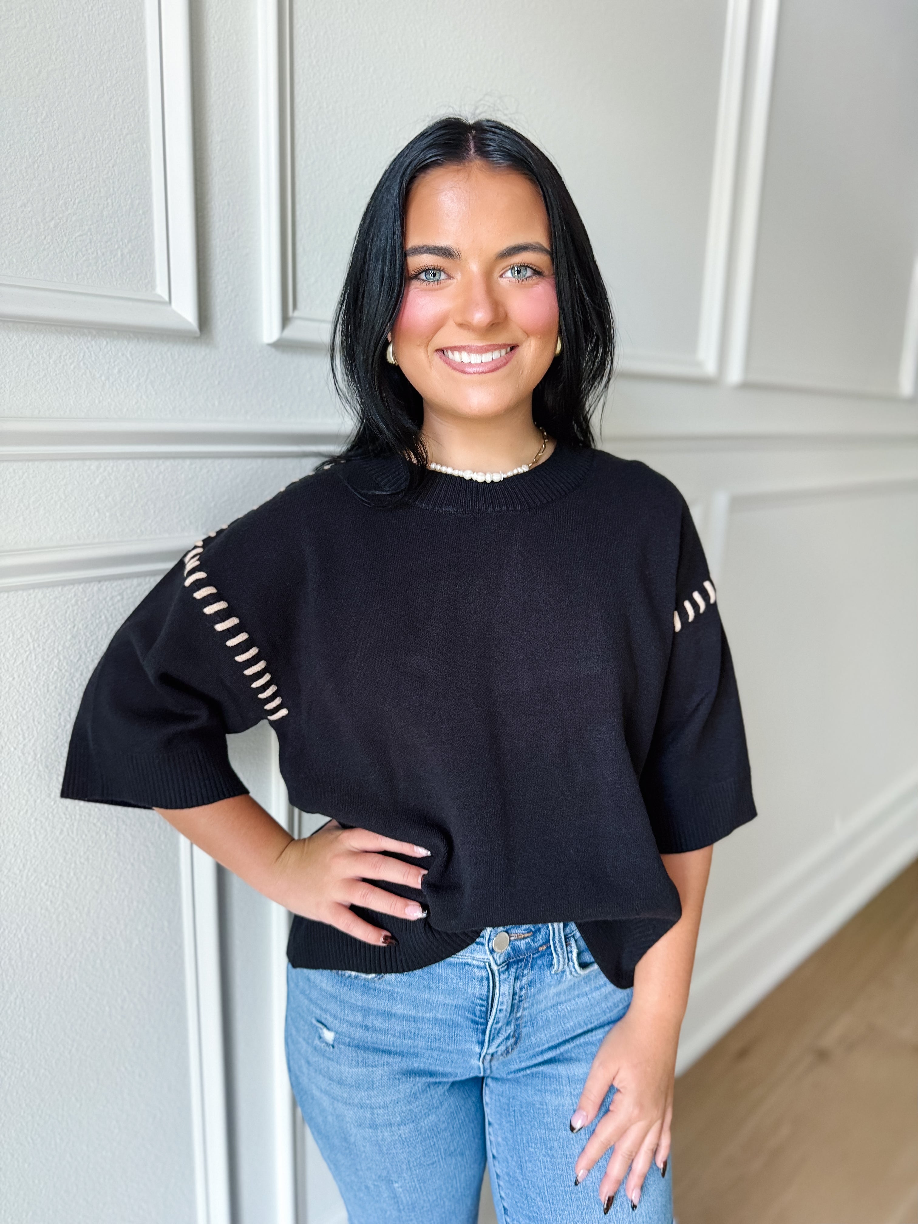 Cozy Stitch Sweater Top