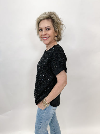 The Sara Sequin Top