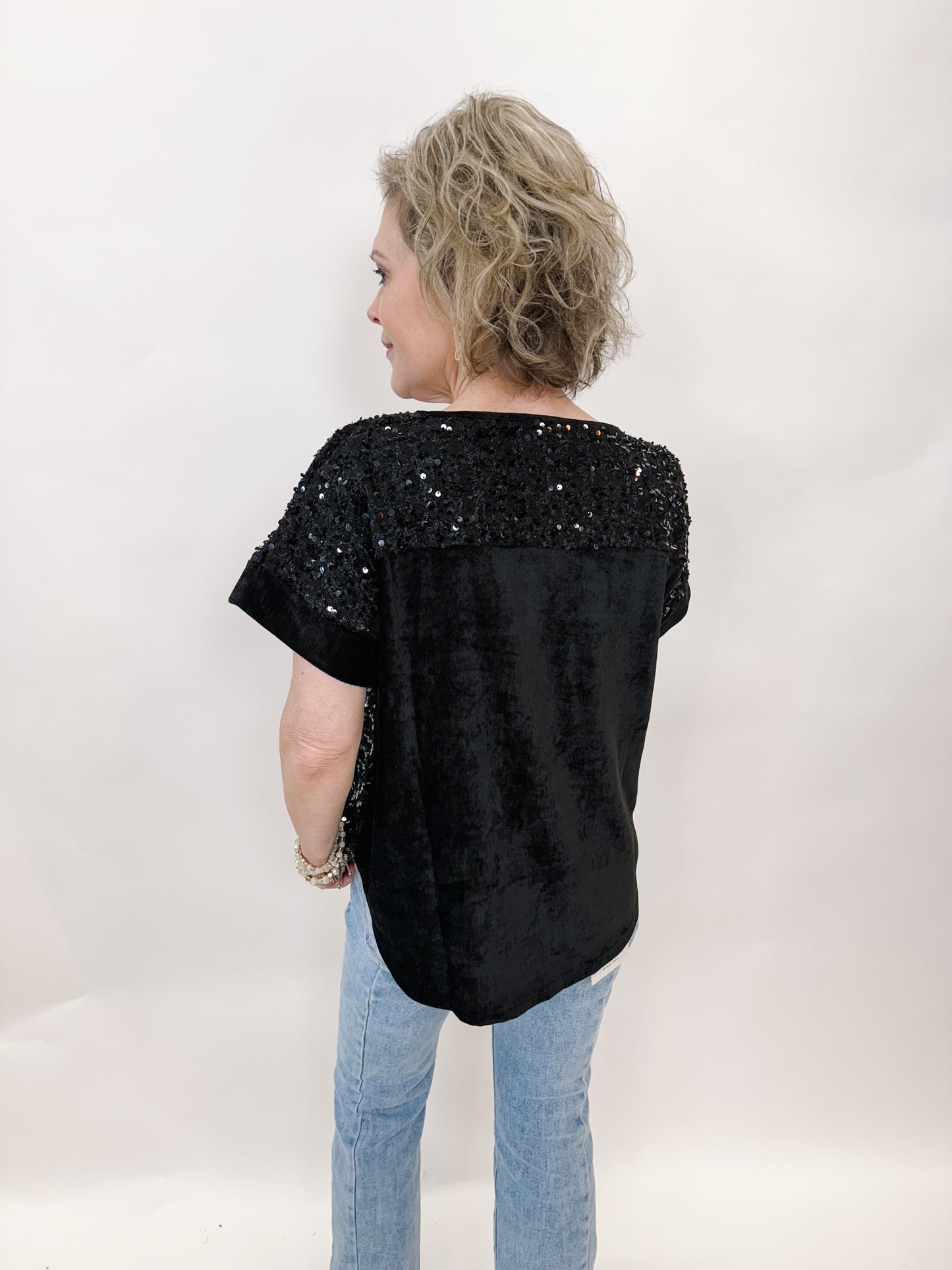 The Sara Sequin Top