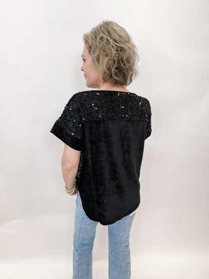 The Sara Sequin Top