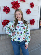 Christmas Lights Sequin Sweater