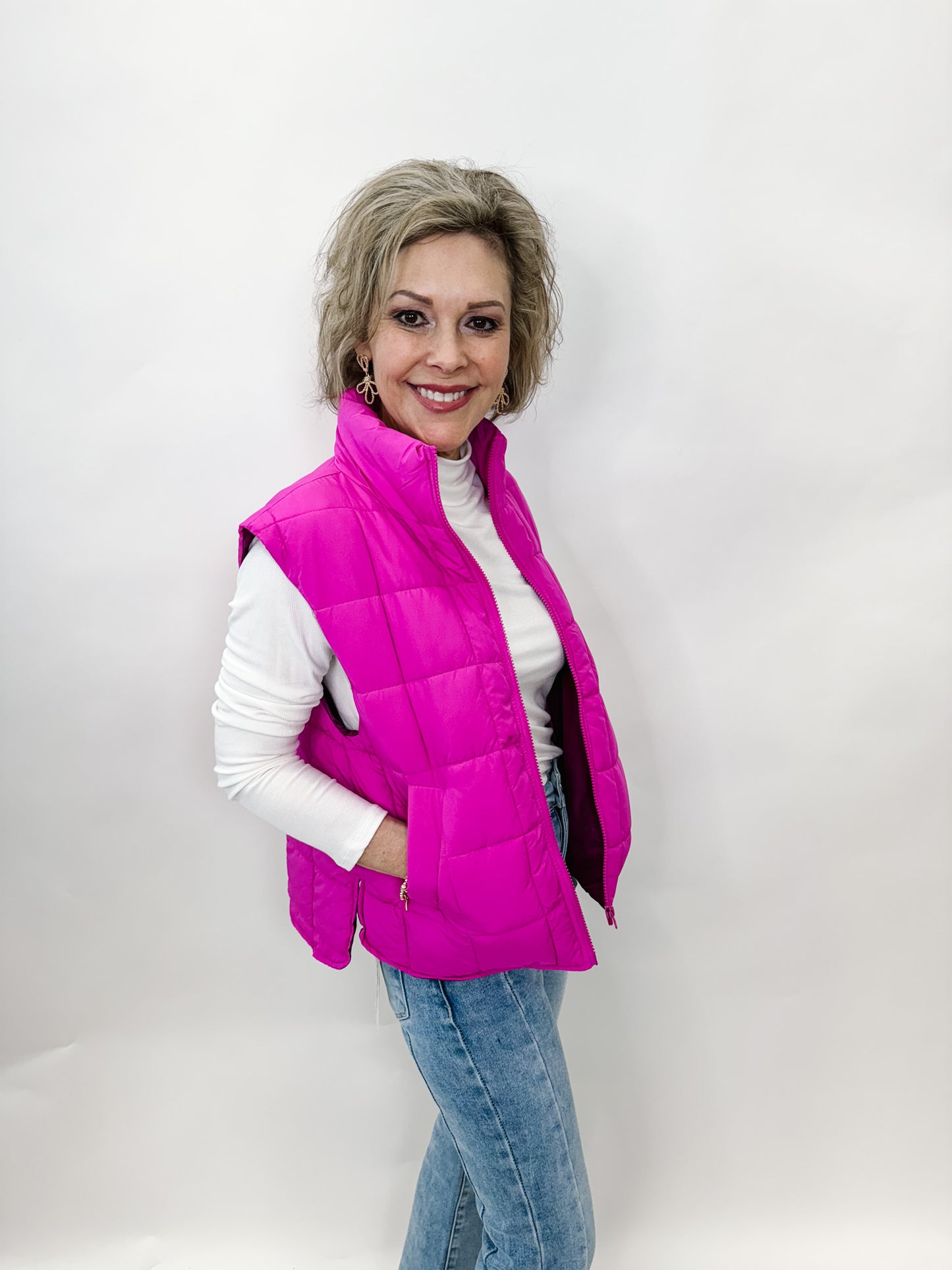 VJ Violet Puffer Vest