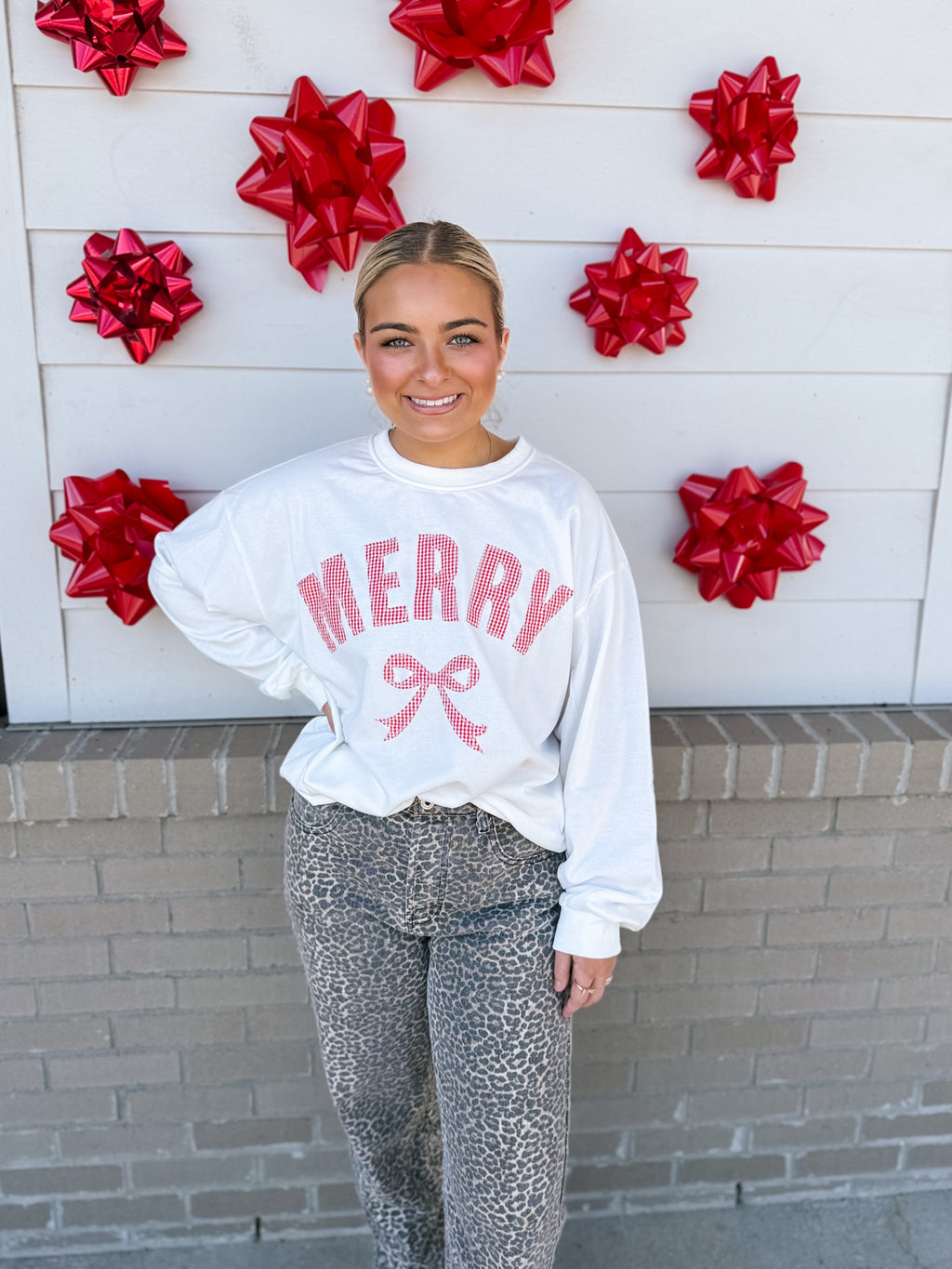 Plaid Merry Sweatshirt
