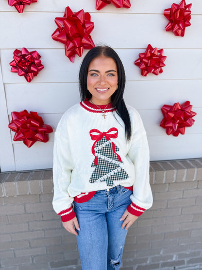 Plaid Christmas Tree Sweater🎄