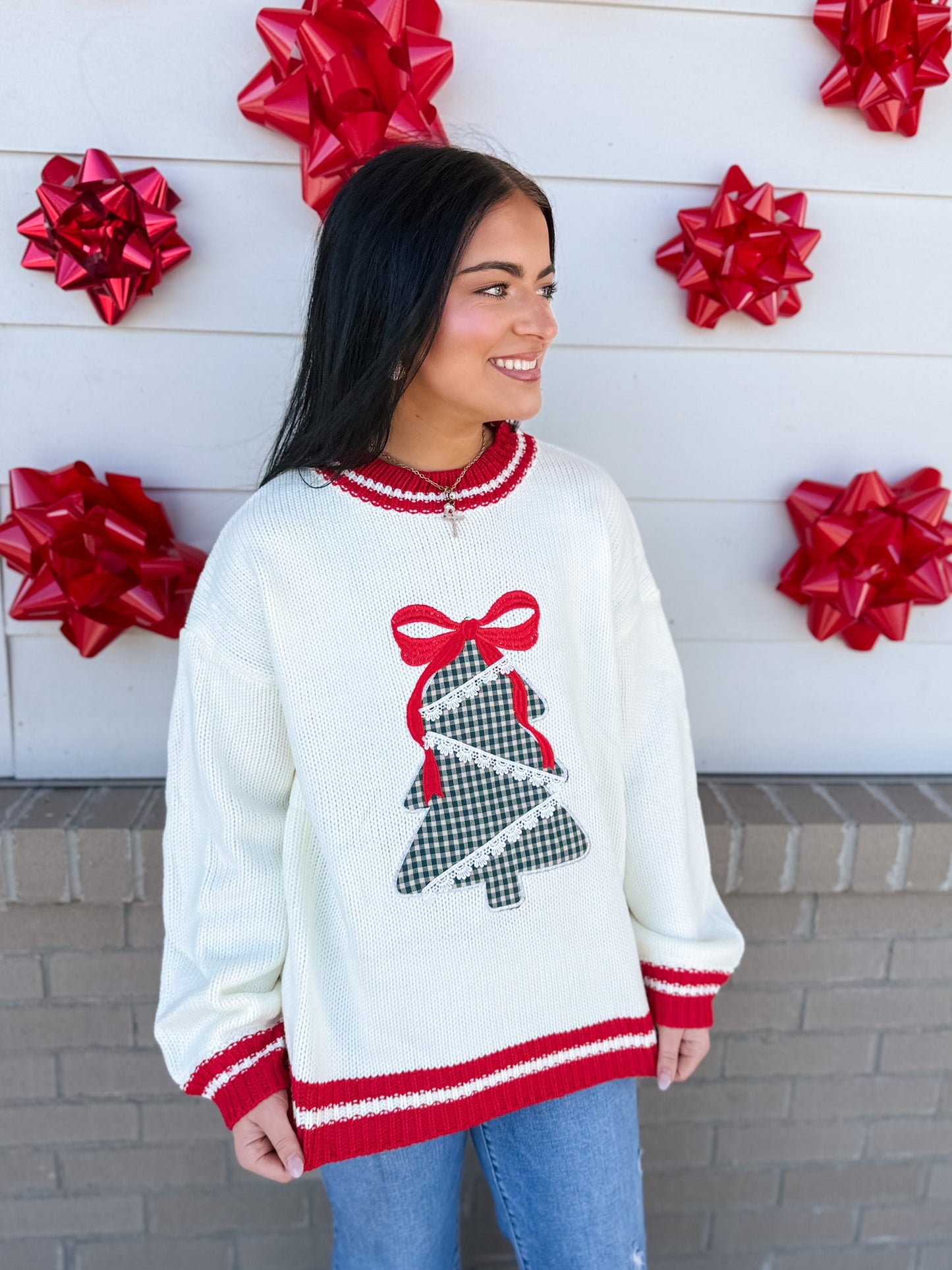 Plaid Christmas Tree Sweater🎄