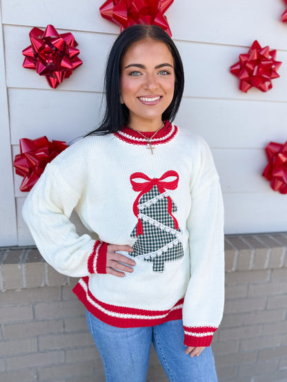 Plaid Christmas Tree Sweater🎄