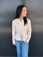 The Monroe Suede Peplum Jacket! 🖤