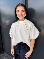 The Margot Textured Button Detail Top ✨