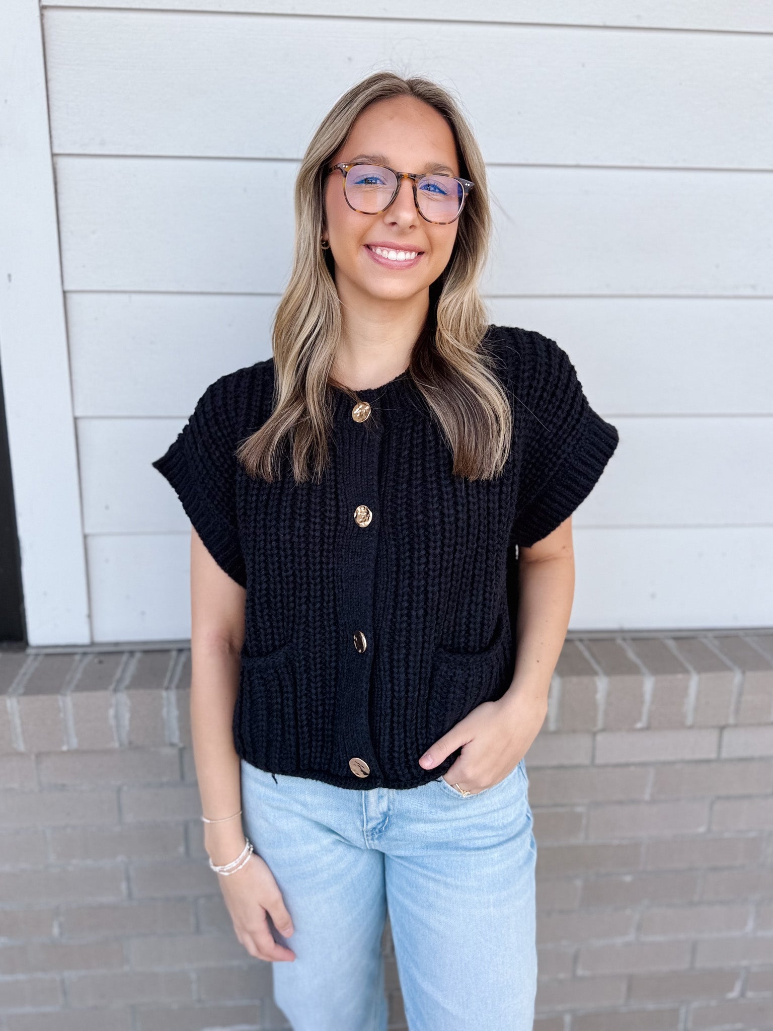 Cozy Moments Button Down Knit Sweater Top