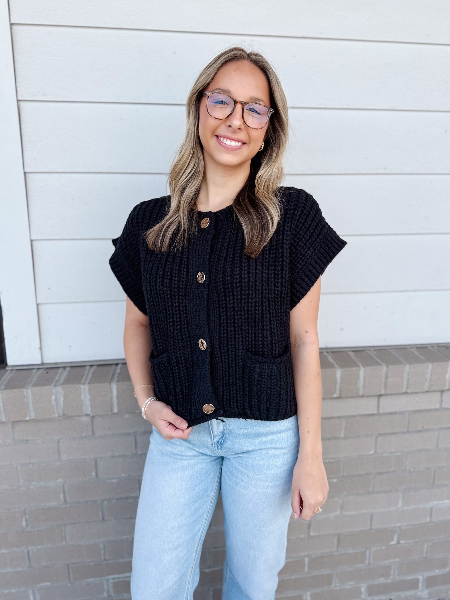 Cozy Moments Button Down Knit Sweater Top