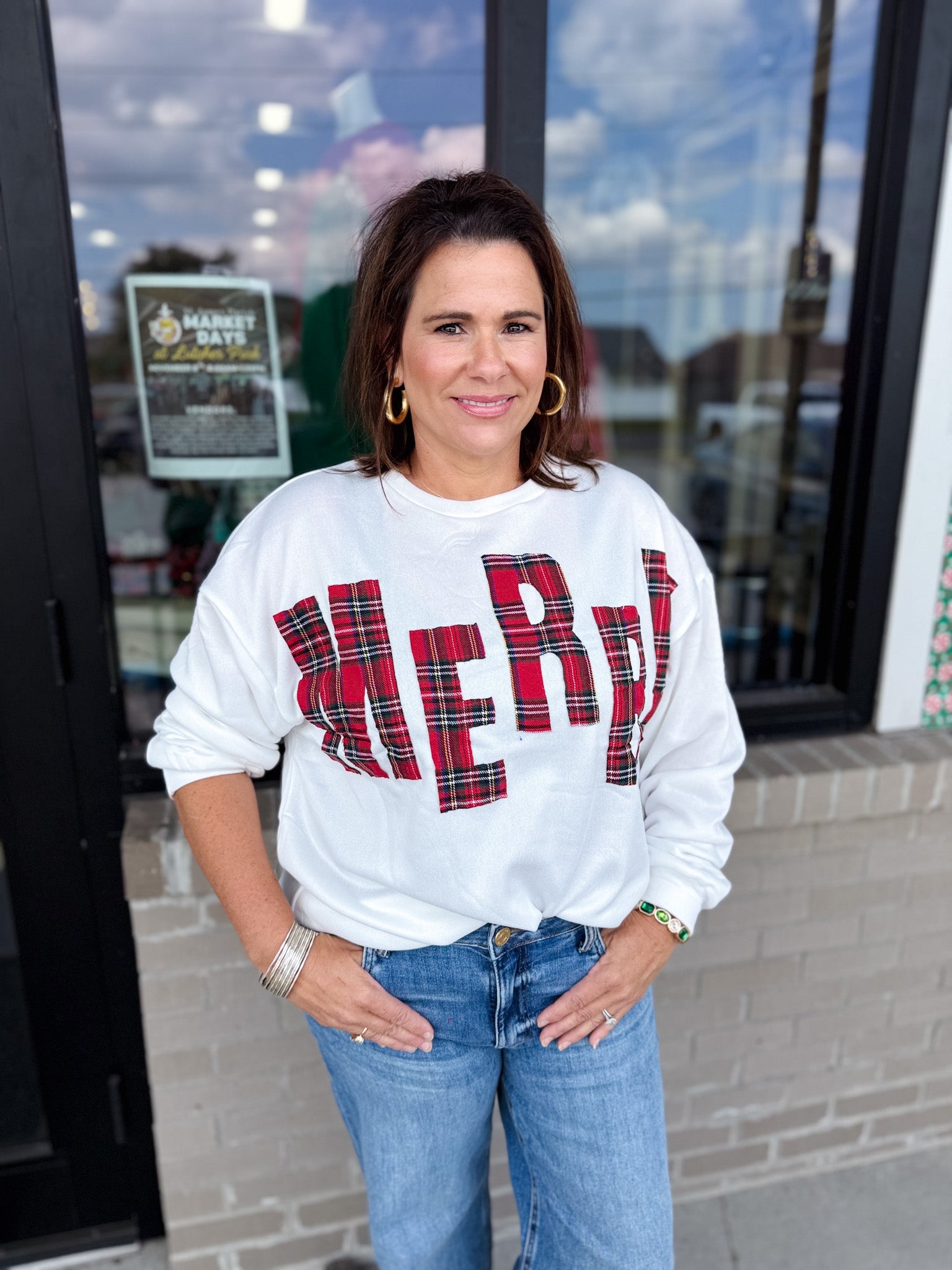 Merry Plaid Sweatshirt