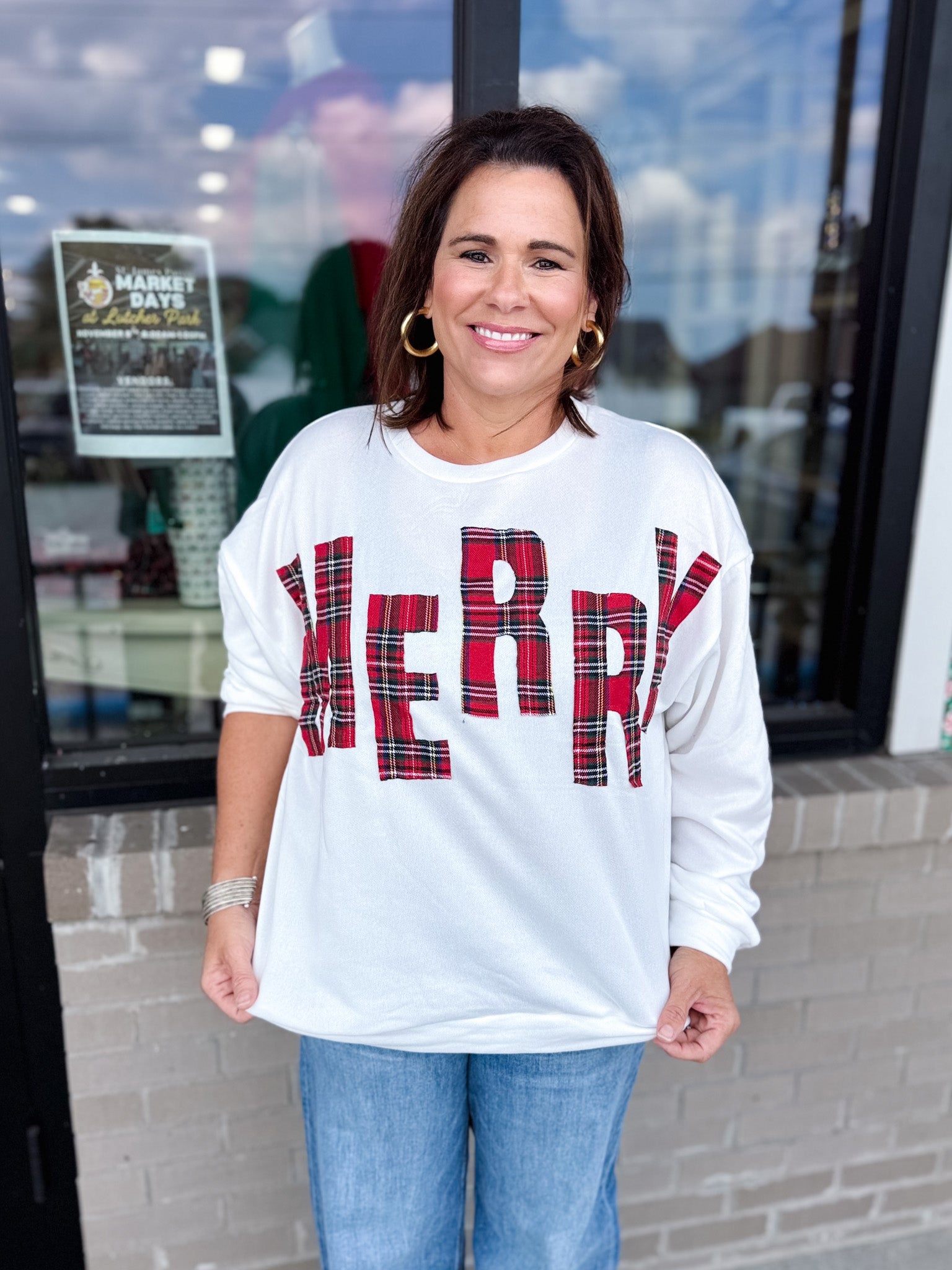 Merry Plaid Sweatshirt