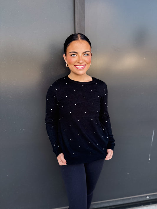 The Black Stone Embellished Pullover