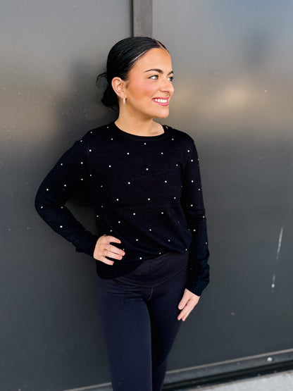 The Black Stone Embellished Pullover